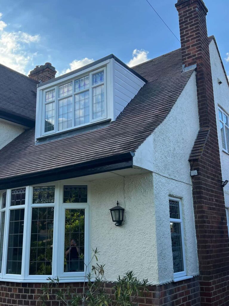 This is a photo of a dormer window which has just had some repairs carried out where the roof and the dormer meet. Works carried out by Kirkby in Ashfield Roofing Repairs